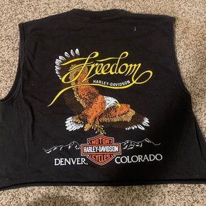 Cropped Harley Davidson Cut Off